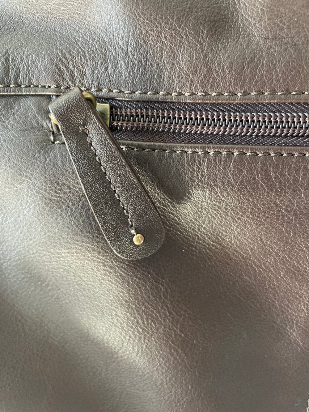 Brown Pebbled Leather Studded Shoulder Bag Western Stone Mountain Purse - Picture 7 of 14